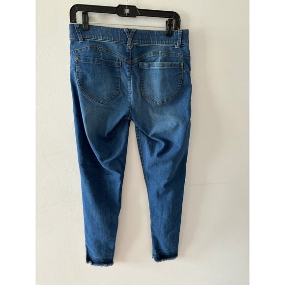 Democracy Jeans Ab Technology Women's 6 Medium Wash Denim Distressed Skinny - Picture 7 of 8